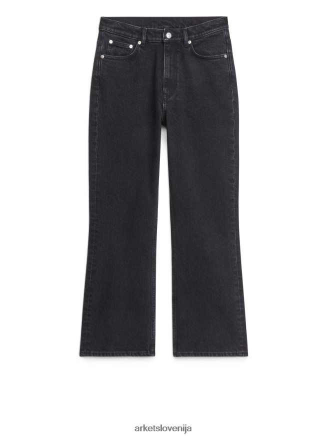 oblačila sl ARKET ženske raztegljive kavbojke v obliki praproti vintage črna 6X02XV146