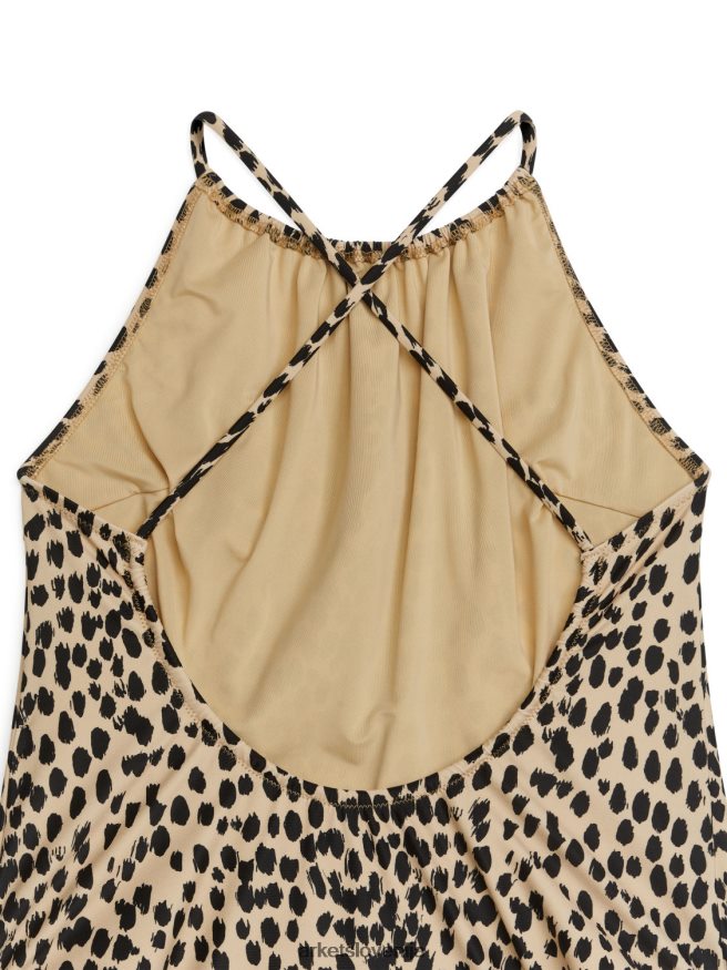 oblačila sl ARKET ženske kopalke z detajli bež/črna 6X02XV619