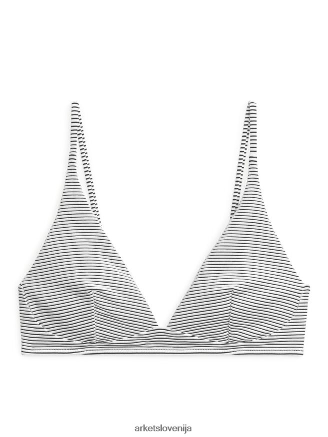 oblačila sl ARKET ženske črtast zgornji del bikinija bela/modra 6X02XV625