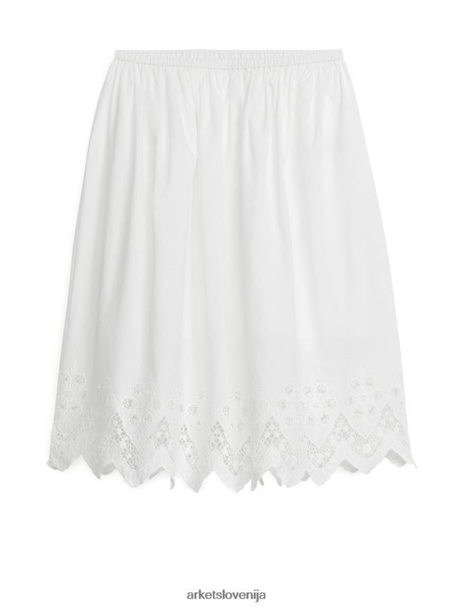 oblačila sl ARKET ženske krilo s čipko bela 6X02XV244