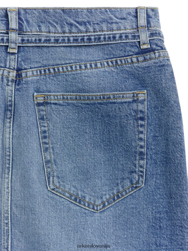 oblačila sl ARKET ženske midi denim krilo modra 6X02XV233