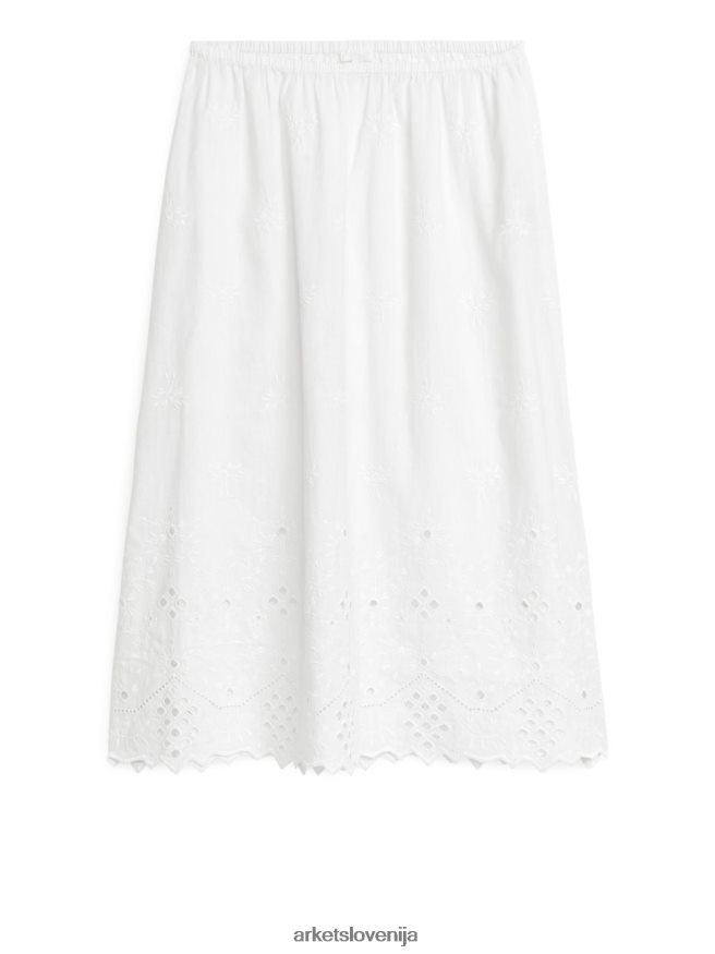 oblačila sl ARKET ženske vezeno krilo bela 6X02XV253