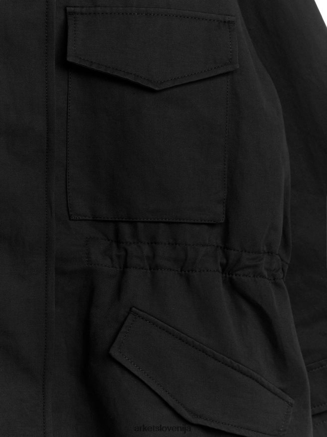 oblačila sl ARKET ženske jakna z vrvico Črna 6X02XV462