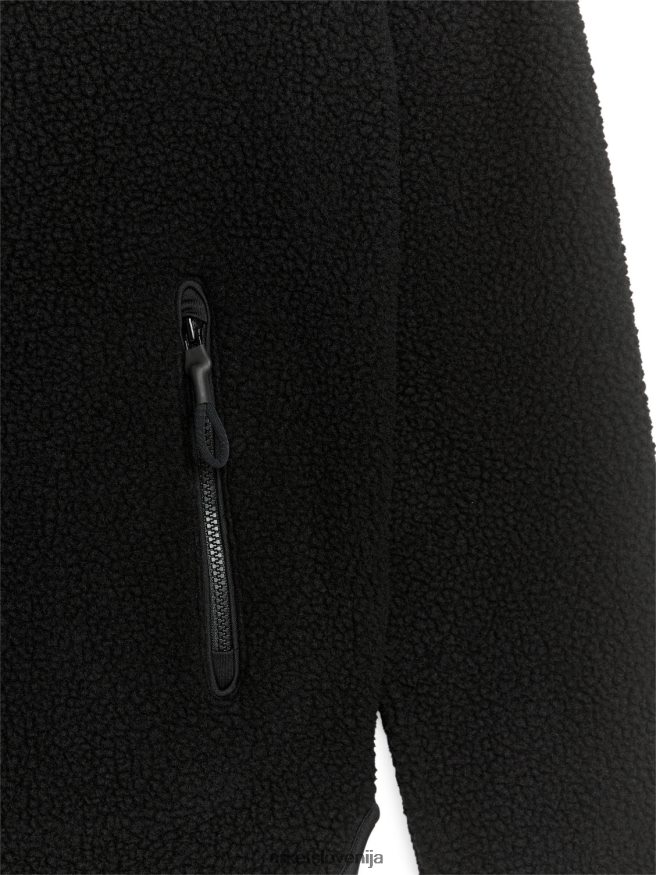 oblačila sl ARKET ženske jopič z zadrgo iz flisa Črna 6X02XV484