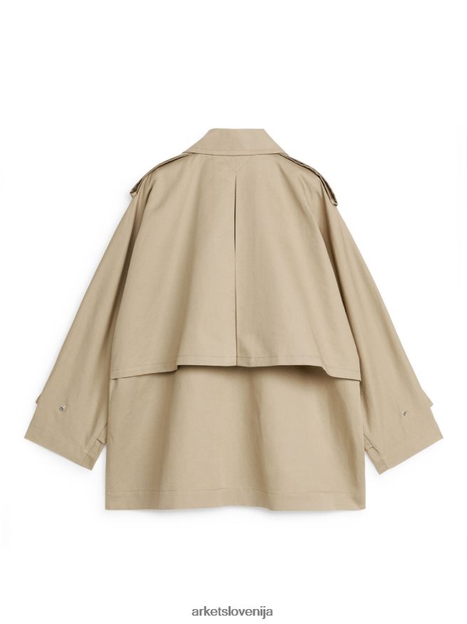 oblačila sl ARKET ženske kratek trenčkot bež 6X02XV458