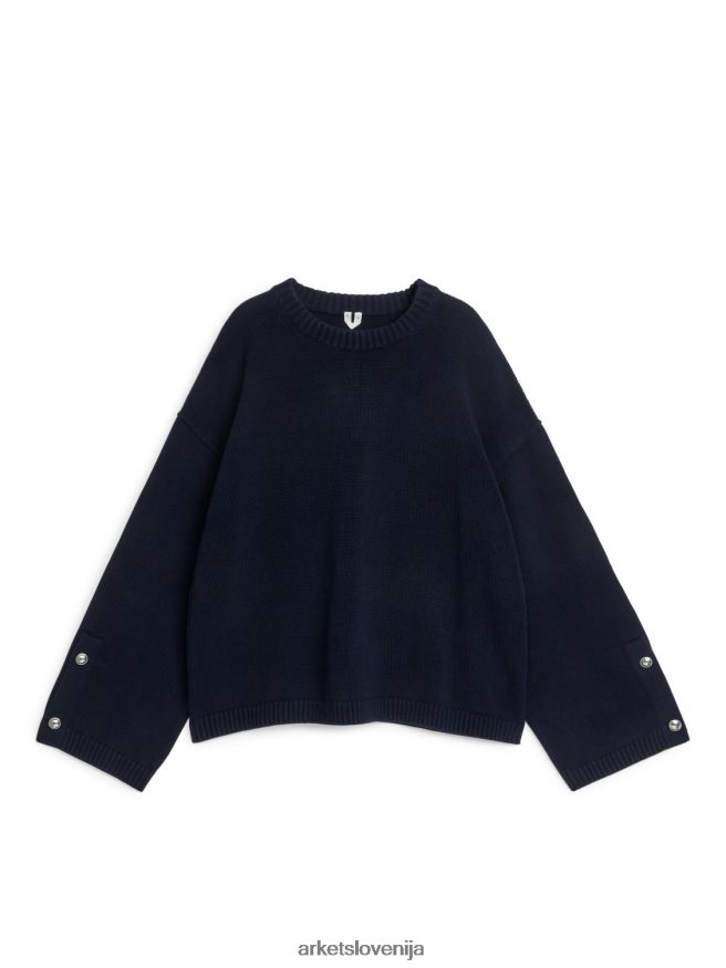 oblačila sl ARKET ženske bombažni jopič modra 6X02XV413