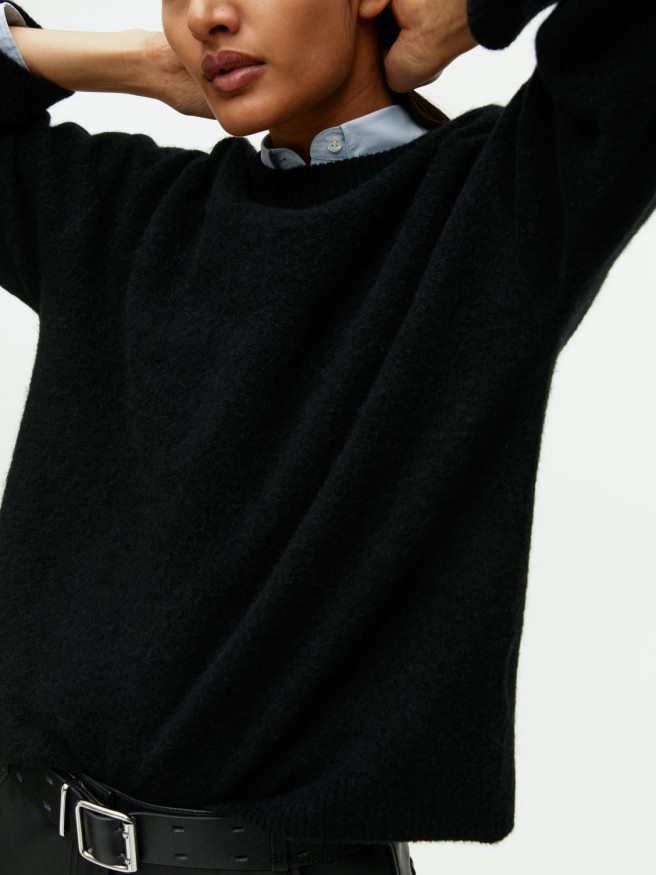 oblačila sl ARKET ženske pulover iz mešanice alpake Črna 6X02XV403