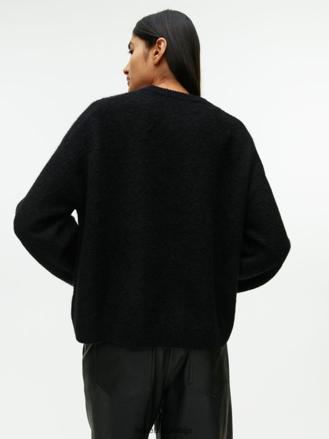 oblačila sl ARKET ženske pulover iz mešanice alpake Črna 6X02XV403