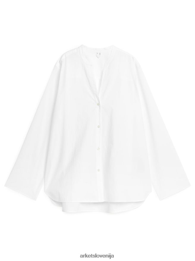 oblačila sl ARKET ženske sprana bombažna majica bela 6X02XV32