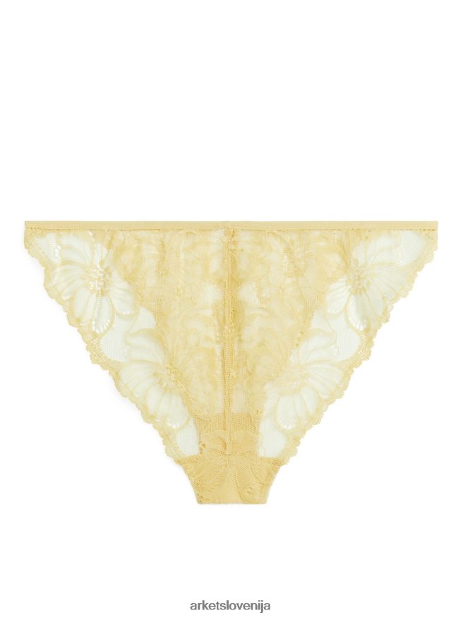 oblačila sl ARKET ženske čipkasta tanga rumena 6X02XV535