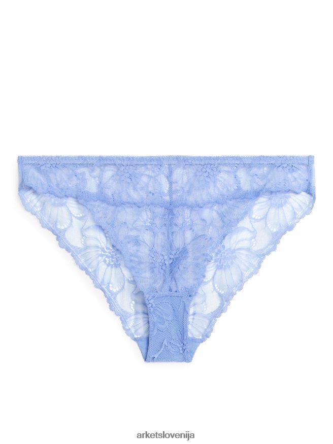 oblačila sl ARKET ženske čipkaste hlačke modra 6X02XV556