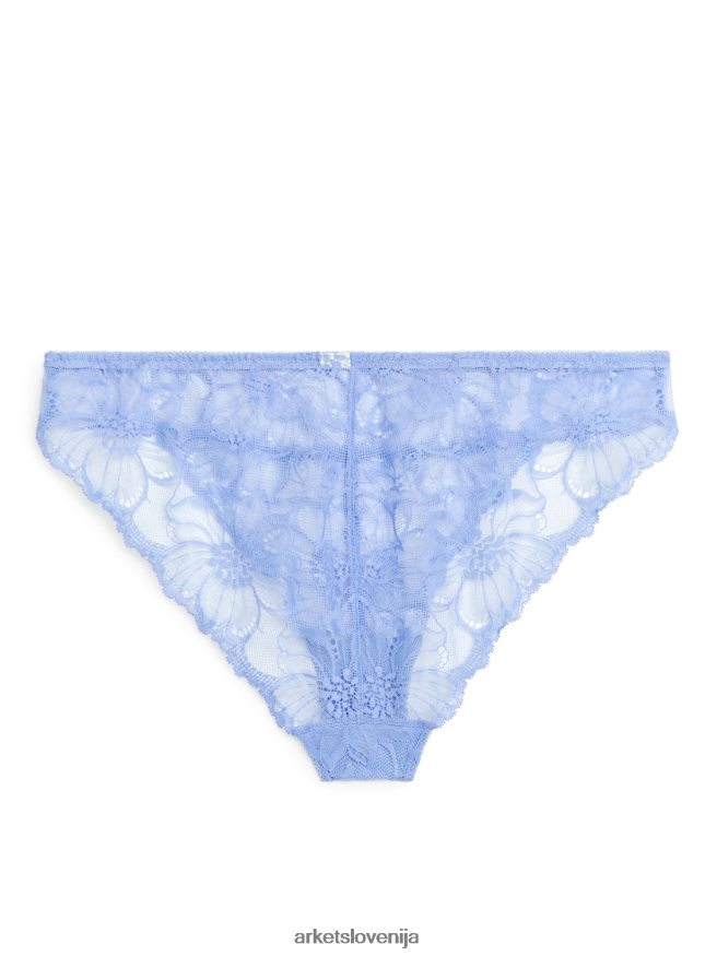 oblačila sl ARKET ženske čipkaste hlačke modra 6X02XV556