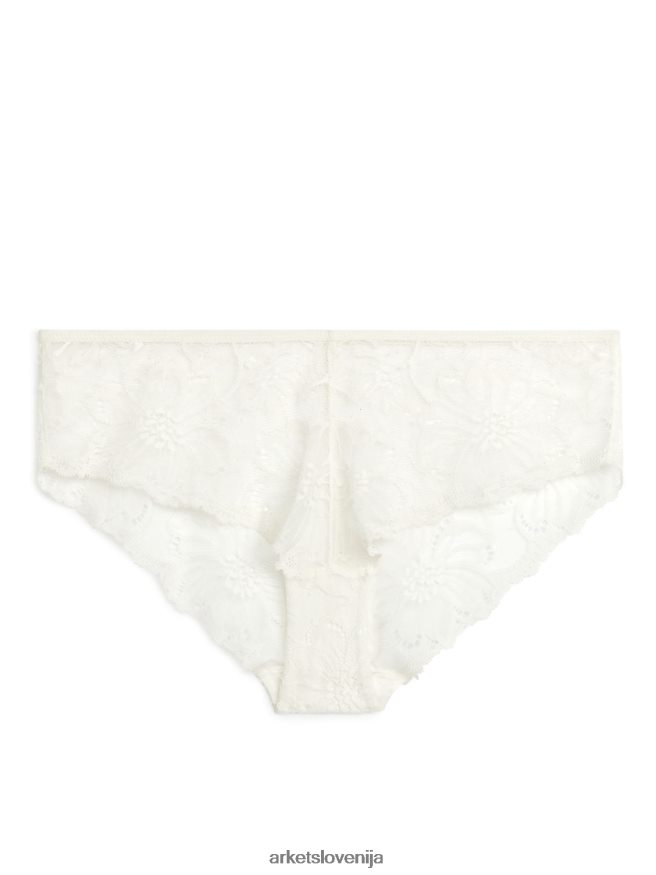 oblačila sl ARKET ženske čipkasti hipsterji umazano bela 6X02XV554