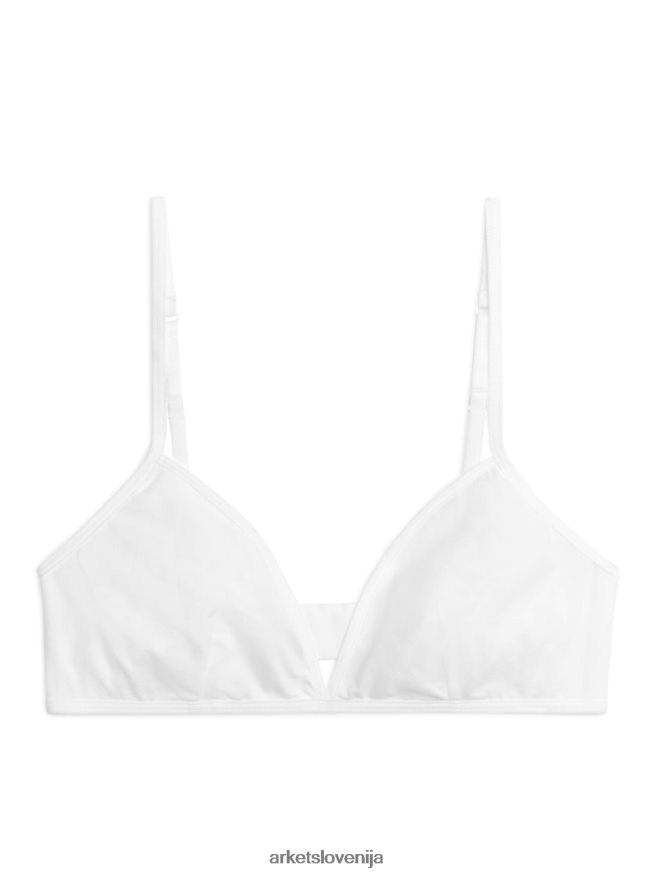 oblačila sl ARKET ženske mehak nedrček iz bombaža bela 6X02XV552