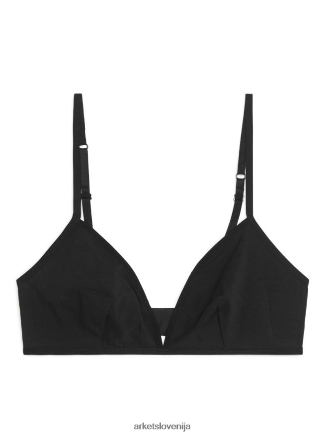 oblačila sl ARKET ženske mehak nedrček iz bombaža Črna 6X02XV553