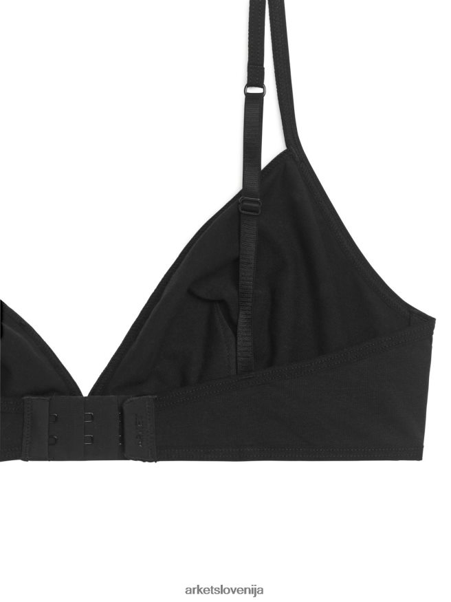 oblačila sl ARKET ženske mehak nedrček iz bombaža Črna 6X02XV553