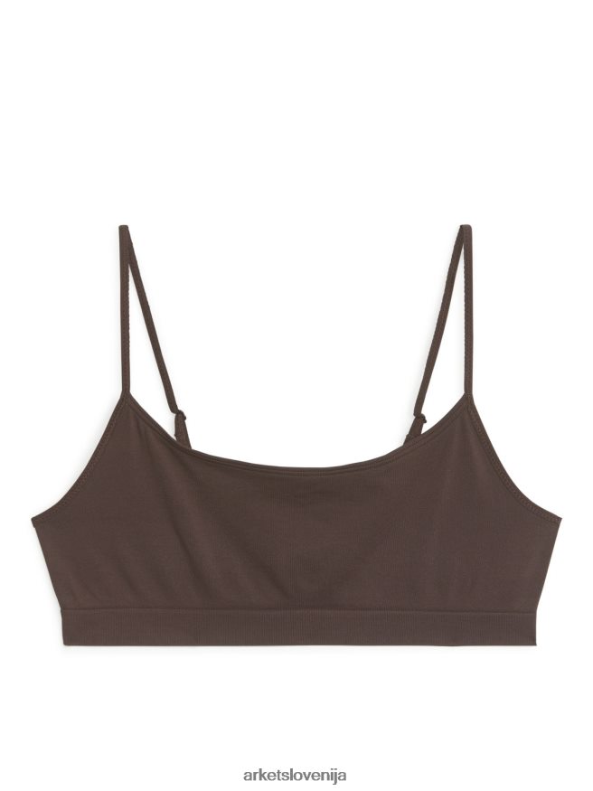 oblačila sl ARKET ženske mehak zgornji del brez šivov rjav 6X02XV560