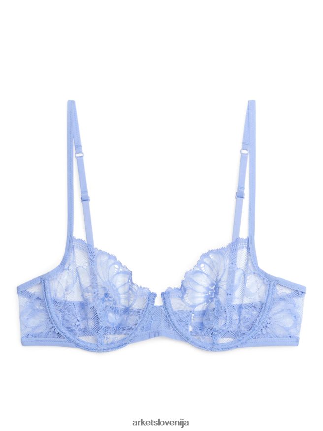 oblačila sl ARKET ženske nedrček iz čipke modra 6X02XV555