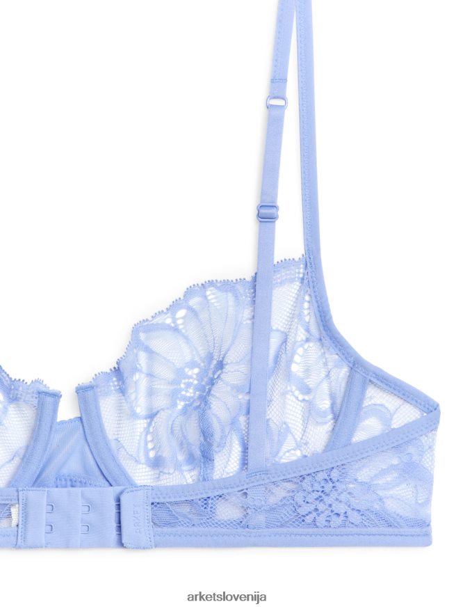 oblačila sl ARKET ženske nedrček iz čipke modra 6X02XV555