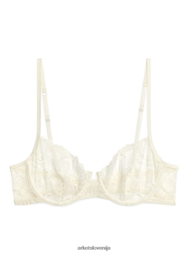 oblačila sl ARKET ženske nedrček iz čipke umazano bela 6X02XV561