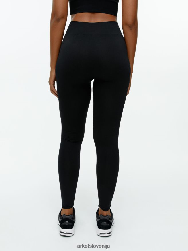 oblačila sl ARKET ženske brezšivne hlačne nogavice za jogo Črna 6X02XV504