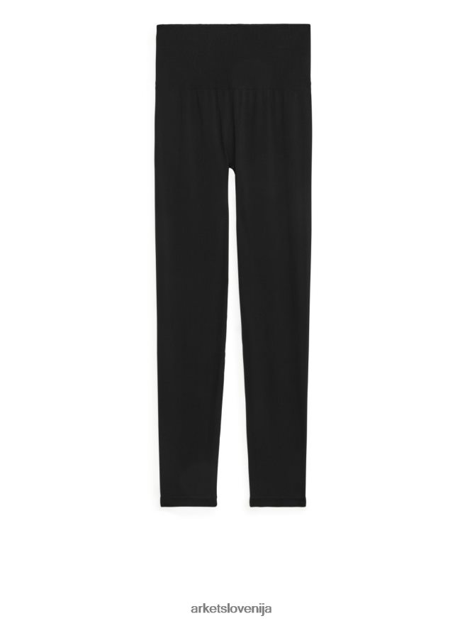 oblačila sl ARKET ženske brezšivne hlačne nogavice za jogo Črna 6X02XV504