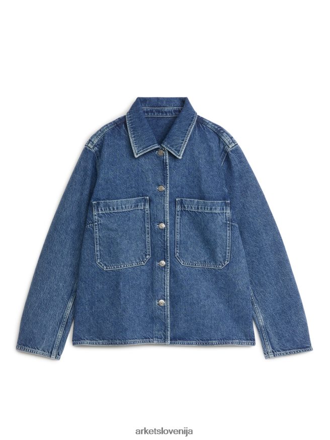 oblačila sl ARKET ženske denim srajca modra 6X02XV42