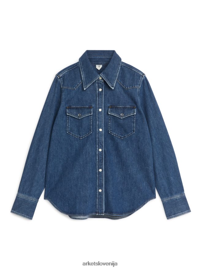 oblačila sl ARKET ženske denim srajca modra 6X02XV52