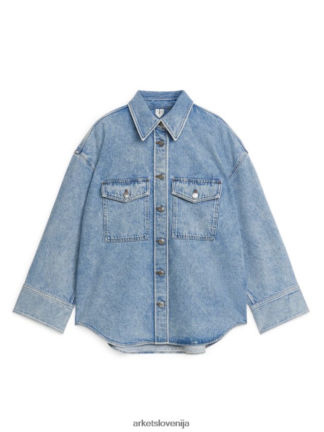 oblačila sl ARKET ženske denim srajca svetlo modra 6X02XV2