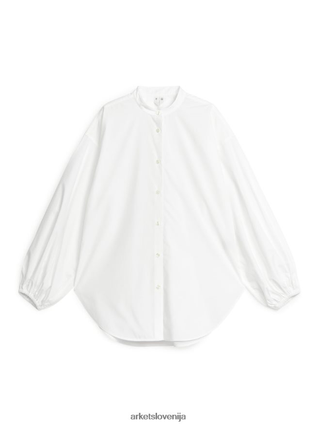 oblačila sl ARKET ženske srajca iz poplina bela 6X02XV50