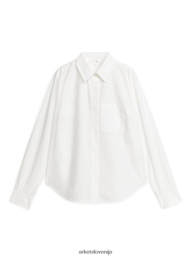 oblačila sl ARKET ženske srajca iz poplina bela 6X02XV56