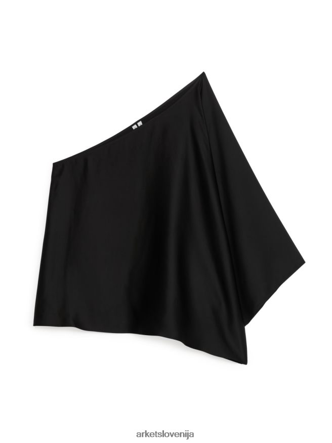 oblačila sl ARKET ženske asimetrični vrh Črna 6X02XV30