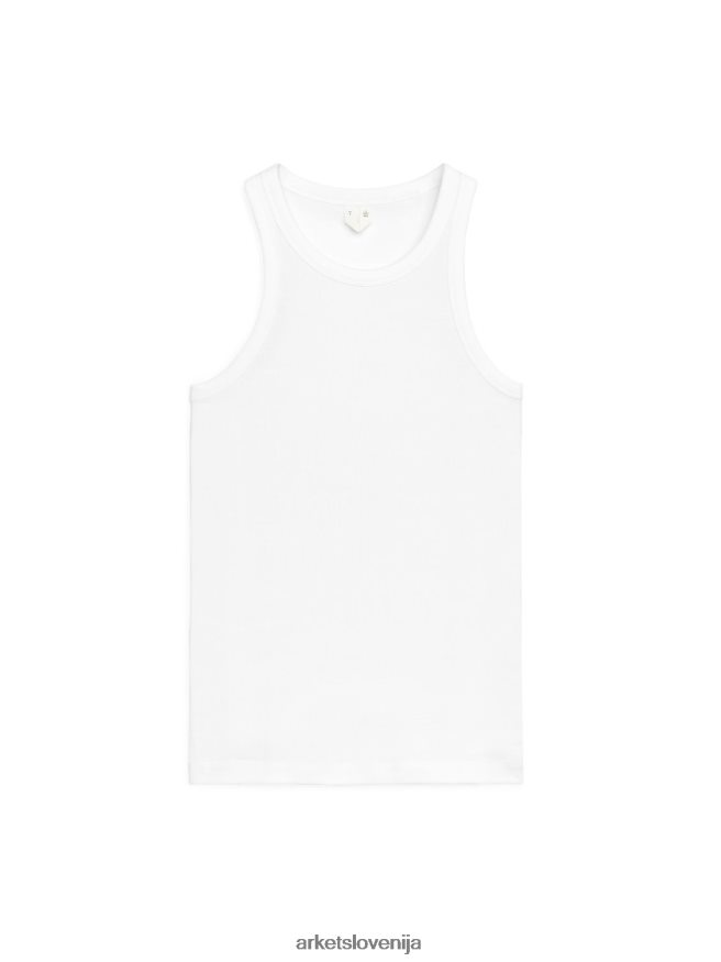 oblačila sl ARKET ženske brezrokavnik rib racer bela 6X02XV275