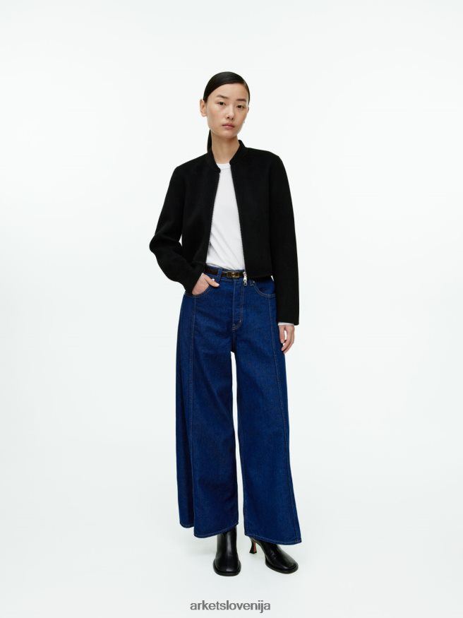 oblačila sl ARKET ženske majica z dolgimi rokavi bela 6X02XV391