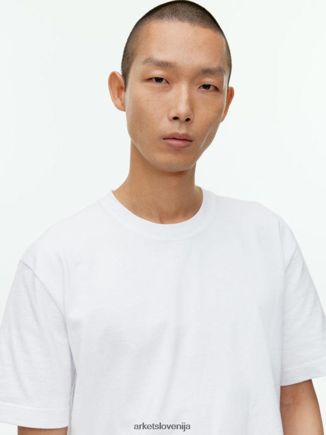 oblačila sl ARKET ženske prevelika težkokategorna majica bela 6X02XV1005
