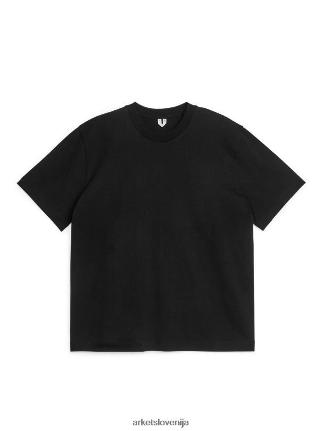 oblačila sl ARKET ženske prevelika težkokategorna majica Črna 6X02XV1004