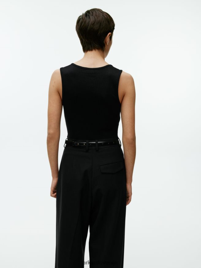 oblačila sl ARKET ženske rebrasti brezrokavnik Črna 6X02XV364