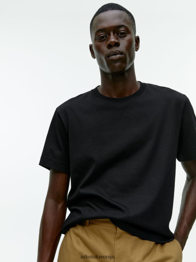 oblačila sl ARKET ženske srednje težka majica Črna 6X02XV992