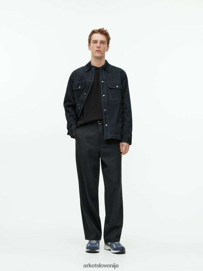 oblačila sl ARKET ženske srednje težka majica Črna 6X02XV992