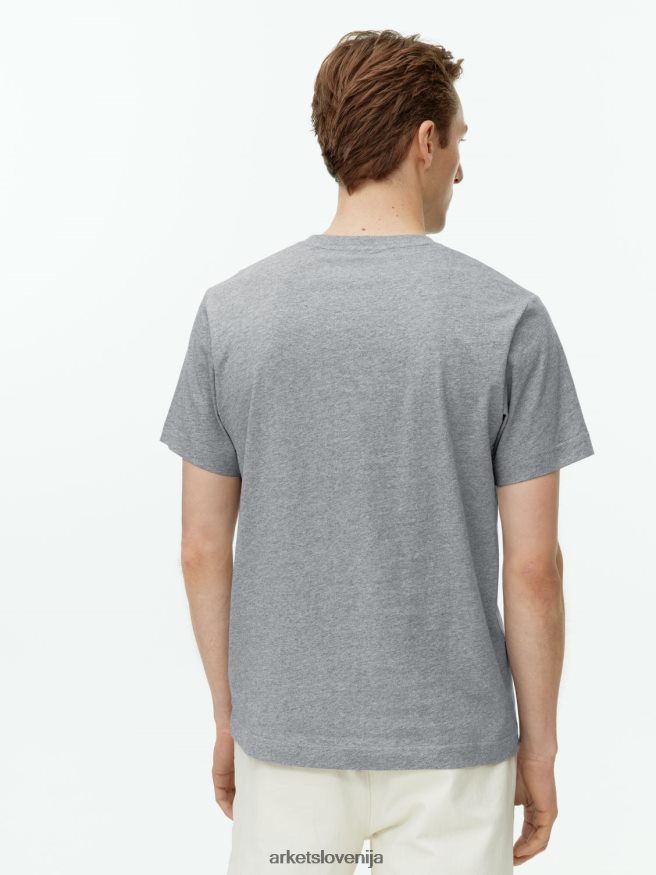 oblačila sl ARKET ženske srednje težka majica sivi melanž 6X02XV988