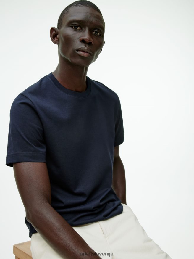 oblačila sl ARKET ženske srednje težka majica temno modra 6X02XV991