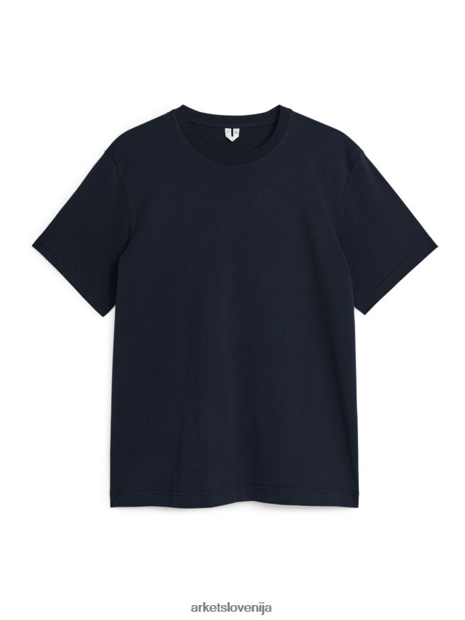 oblačila sl ARKET ženske srednje težka majica temno modra 6X02XV991