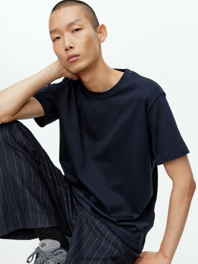 oblačila sl ARKET ženske težkokategorna majica temno modra 6X02XV999